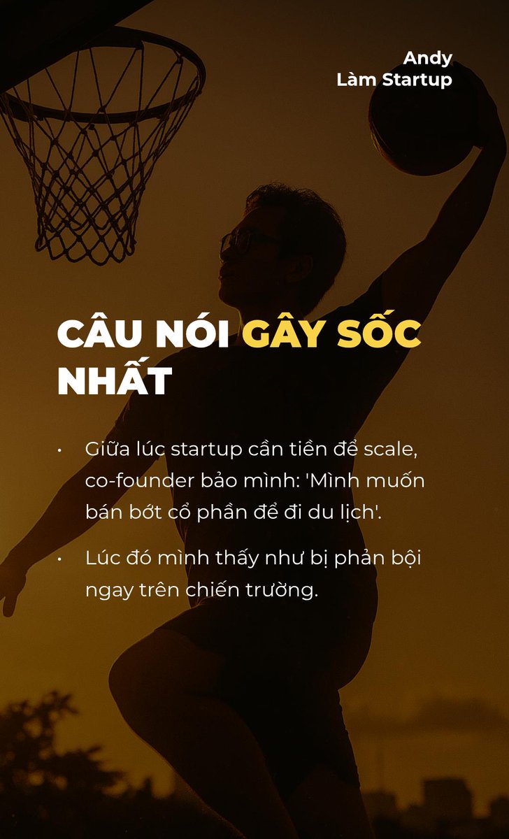 knowAIwithAndy's tweet photo. Khi co-founder muốn bán cổ phần để đi du lịch thay vì tái đầu tư. https://t.co/F95LYS98r9
