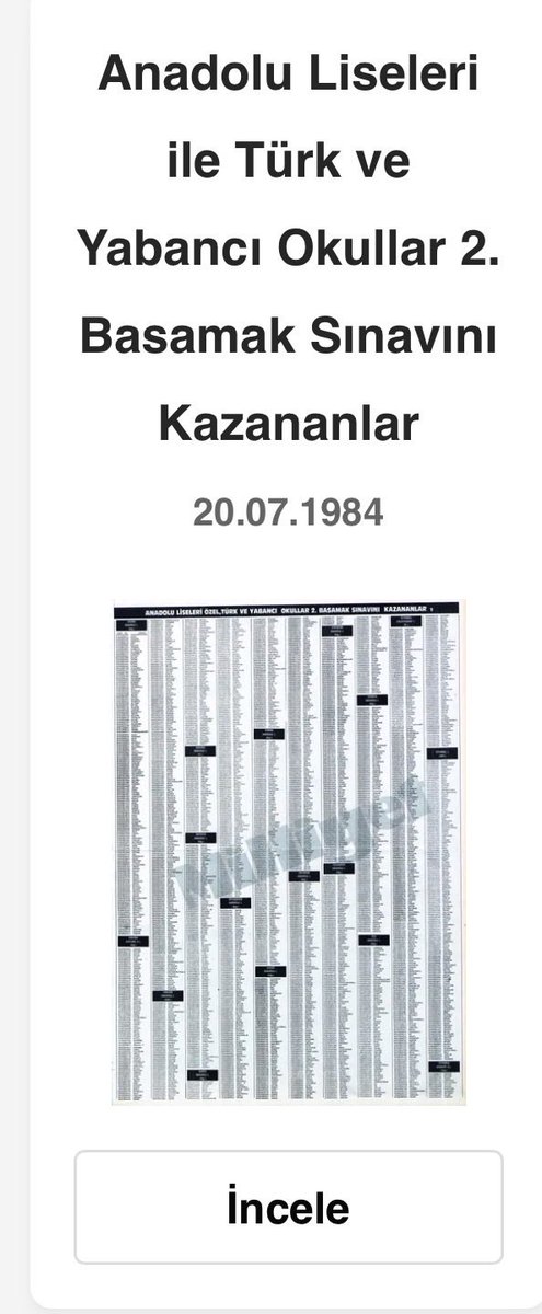 sapeurspompiers's tweet photo. @altunterimos1 Yok çünkü Işık Lisesi kazanabilmiş 20 Temmuz 1984 Milliyet ekinde görüldüğü gibi. O sene aynı sınavla devlet-özel okullara yerleşiliyor ve tercihler de önceden yapılıyordu. Hakan Safi de tercihleri arasından puanının yettiği Işık Lisesi’ne yerleştirilmiş, hikaye bu kadar:) https://t.co/07nwAeSl53