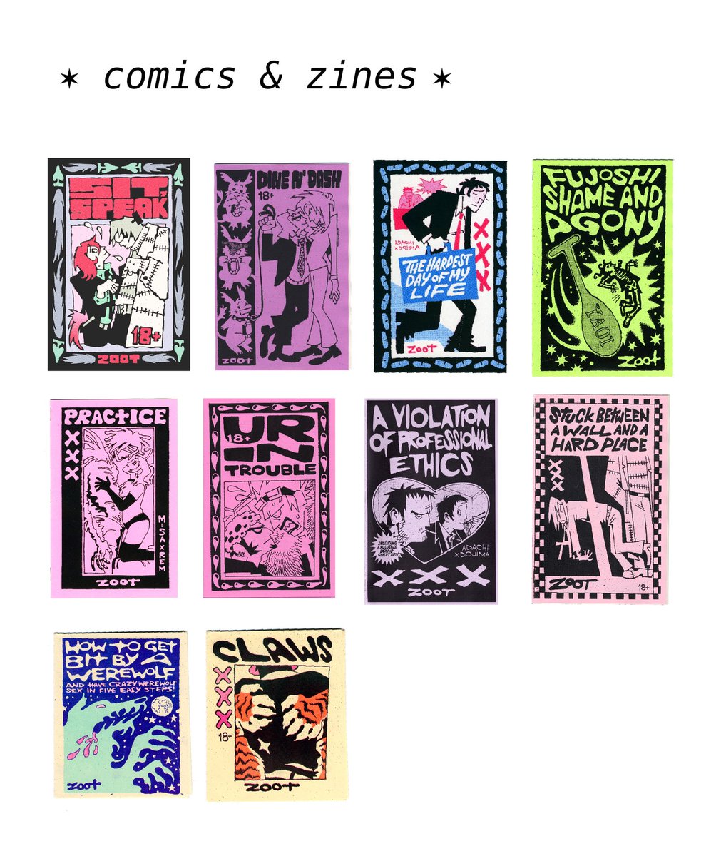 zootzonk's tweet photo. I’m going to be at Anime North this weekend, and will have lots of my 18+ comics available for purchase (and a new spirit/stein comic 😧 which will be released online soon)… see you there! https://t.co/jKFUD3LNdK