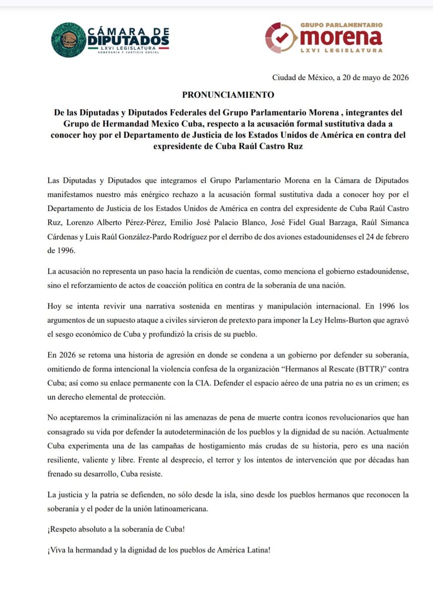 Embajada de Cuba en México tweet media
