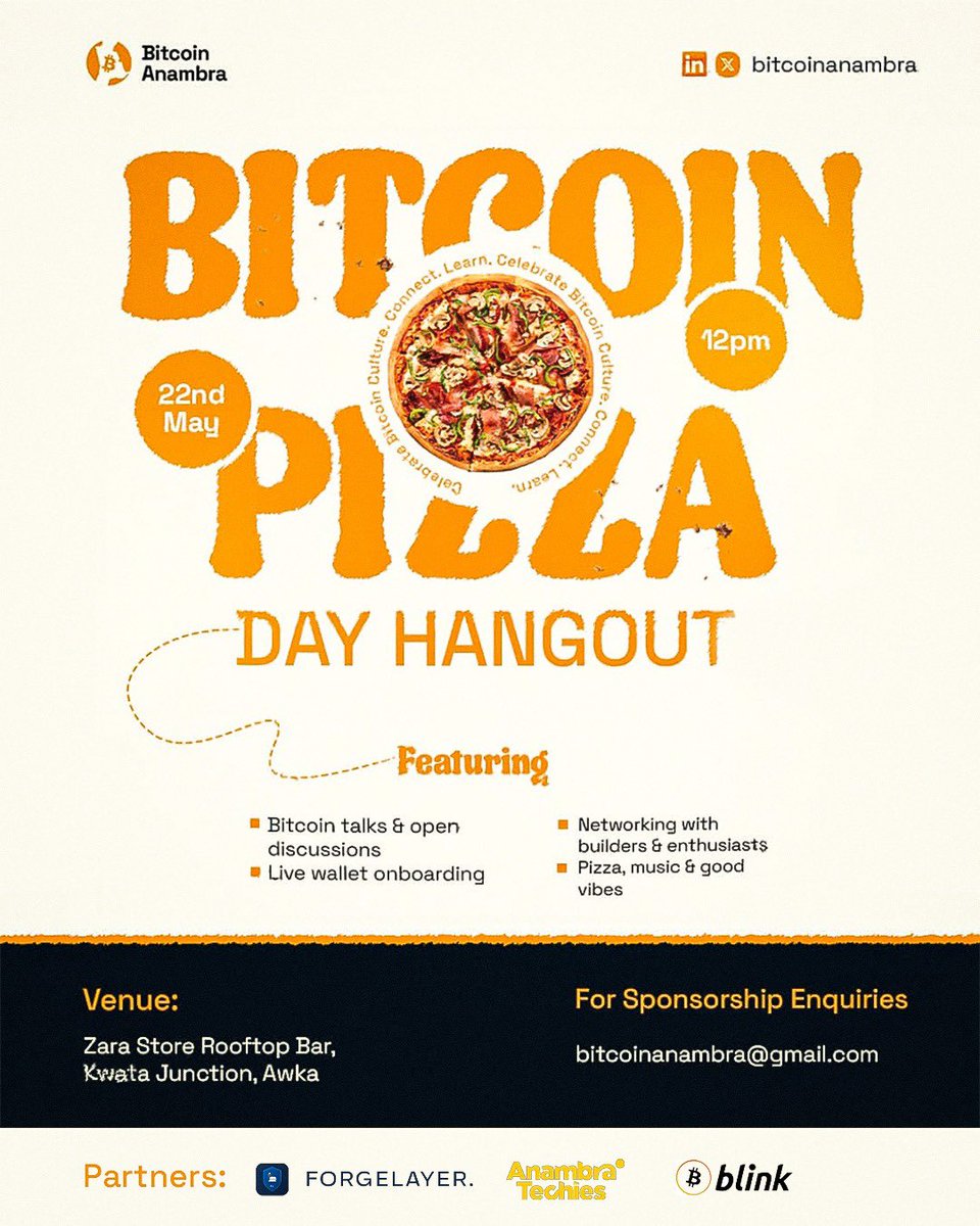 Forgelayer_tech's tweet photo. If you joined the space today, you’d know not to miss tomorrow!

ForgeLayer is LIVE in A-CITY!

Come learn and forge with us x @BitcoinAnambra 

Time: 12pm WAT
Location: Zara Stores Rooftop Bar, Kwata Junction Awka. https://t.co/xGTyXI2m06