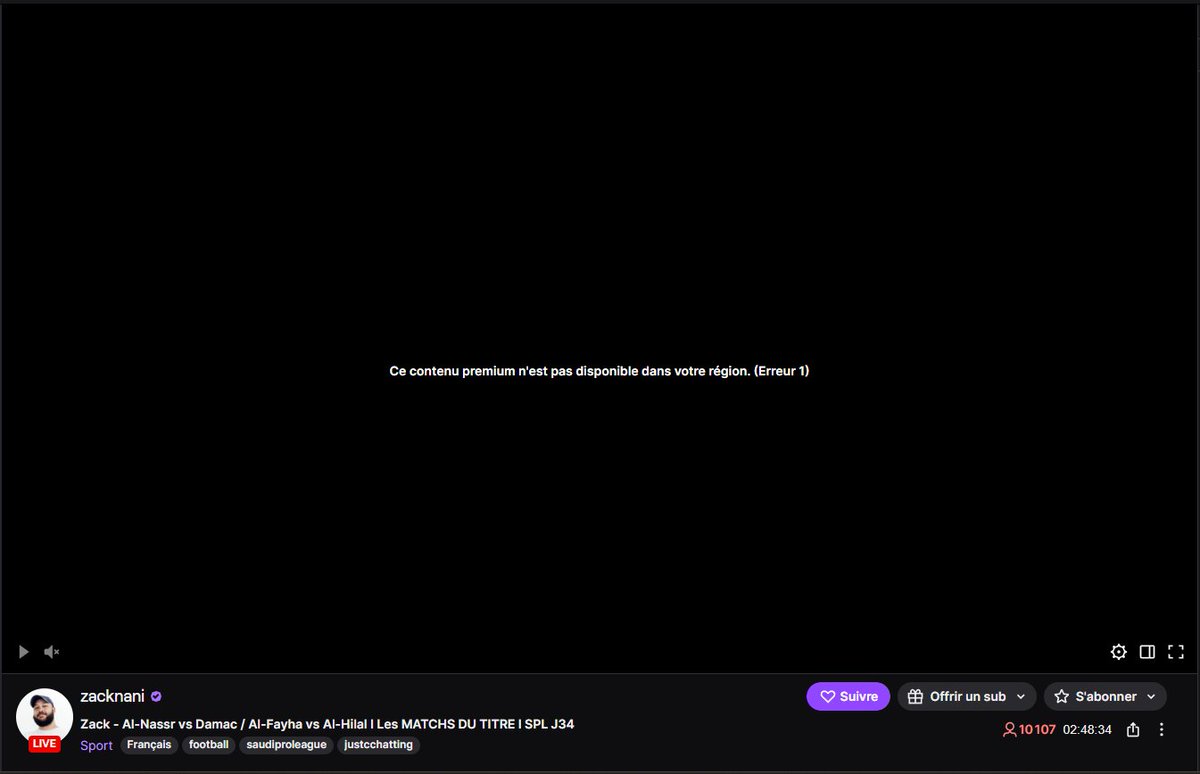 SALAMorRamy's tweet photo. @Zack_Nani pitié depuis que tu diffuse des match je peux plus regarder les streams en algérie 😕 https://t.co/iS9IZsqjWR