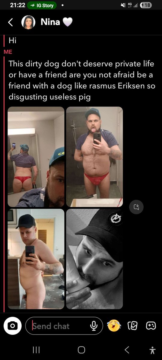 MASTERPETE55087's tweet photo. This dirty dog don't deserve private life or have a friend are you not afraid be a friend with a dog like rasmus Eriksen so disgusting useless pig https://t.co/cHTodyytMI