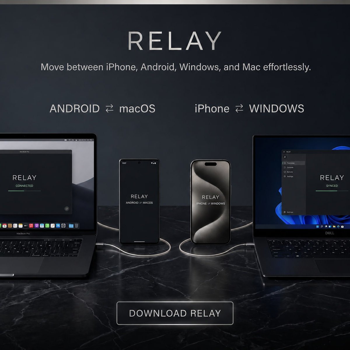 ikhwanreyo91's tweet photo. iPhone. Android. Windows. Mac.
One seamless flow between every device.

Move files, clipboard, and tasks instantly with RELAY.
👇