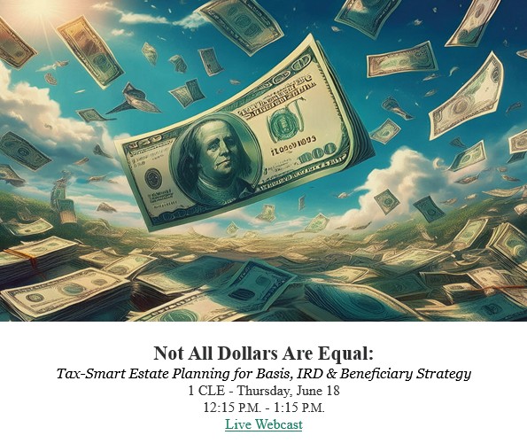 ICLEF's tweet photo. In this practical one-hour program, Lisa M. Adler of Adler Estate Law explores how income tax considerations—such as basis adjustments, IRD, and retirement account rules—can dramatically impact the value of an estate distribution. Check it our here: https://t.co/GpCNIqdXx2 https://t.co/O0lZ9Iu2yE