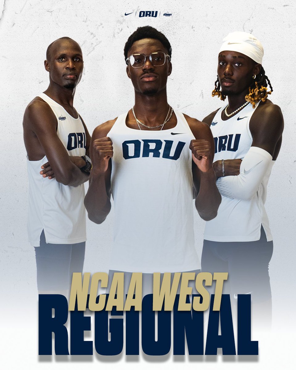 ORUTrack's tweet photo. 𝐎𝐧 𝐭𝐡𝐞 𝐍𝐚𝐭𝐢𝐨𝐧𝐚𝐥 𝐒𝐭𝐚𝐠𝐞👀

Three Golden Eagles qualified for the NCAA West Regional to be hosted by Arkansas this weekend.  Abraham Chelangam in the 5000M as well as Jordan Wenger and Woedem Vasmark-Voegborlo in the high jump!

#ORUTF | #GoldenStandard https://t.co/7v45EvX8aD