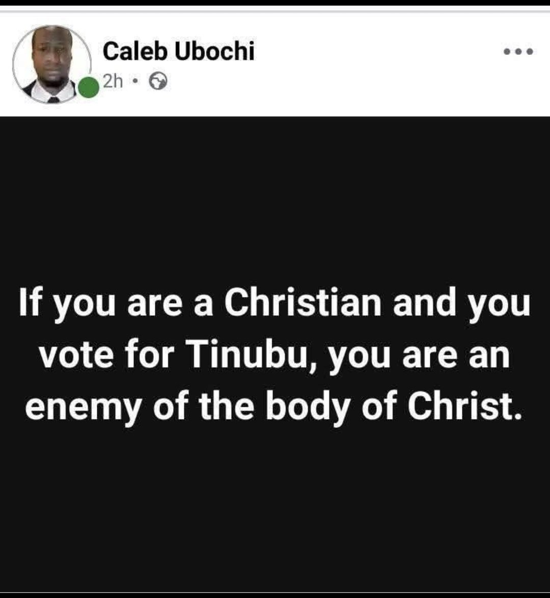 Onsogbu's tweet photo. They have started again.
Children of perdition claiming Christians. https://t.co/N8P7op3g41