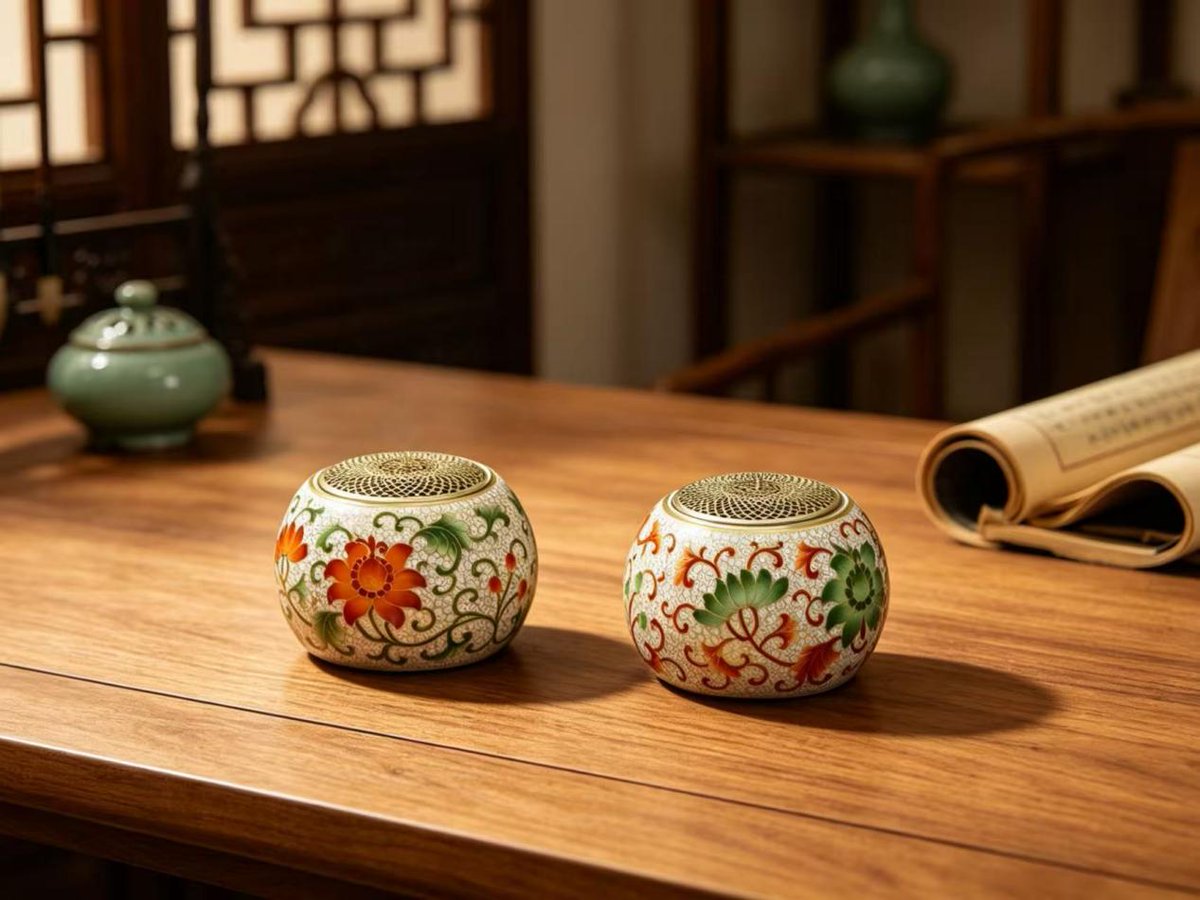 ENingjin's tweet photo. 德州红绿彩文化发展有限公司参加第二十二届中国国际文化产业博览会，是省级非遗项目德州窑红绿彩的传承保护单位，展品主要以掐丝描金德州窑红绿彩茶器、赏器、文创音响为主。 https://t.co/nJRj4jxhRd