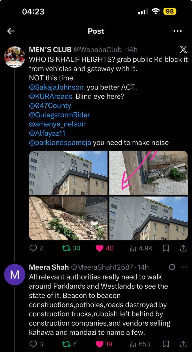 metro_alliance_'s tweet photo. A whole connecting street was grabbed and a building erected all happening under our noses.

Someone approved these structure from City Hall, designs were submitted, the local subcounty was involved. 
Anyone who signed this off MUST face the law at individual capacity. https://t.co/Q2mNEdMsQ2