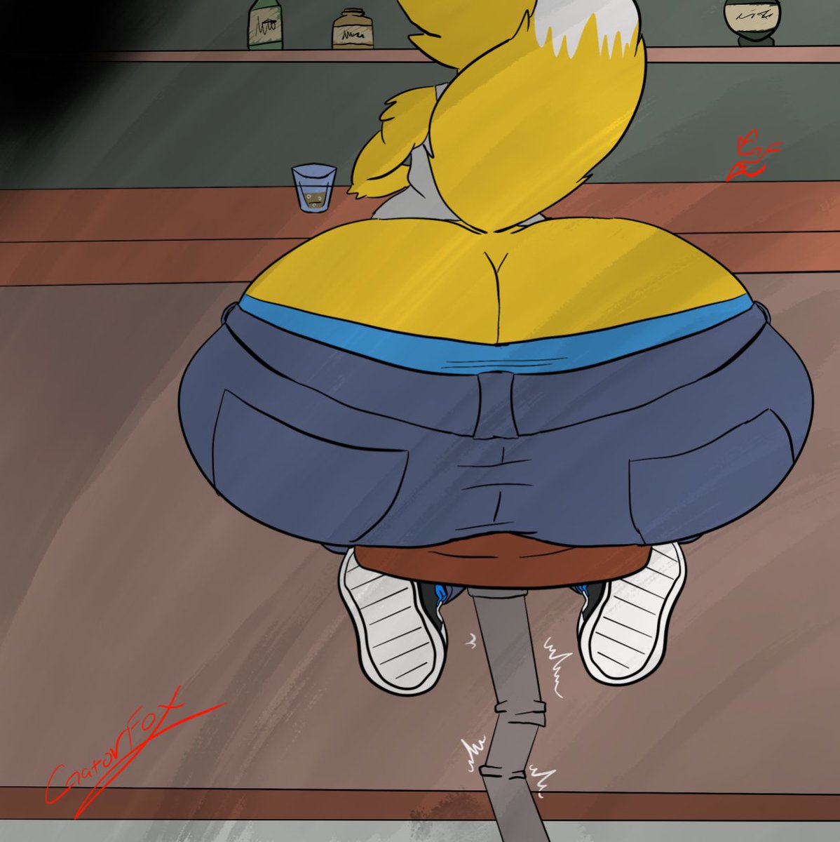 TheFoxGator's tweet photo. Somethings....different....was his butt always that big and heavy?

  #furry #butt #Boy_booty #furry_butt 

Wanted to try making something a little different. Landed on expanded butts. 1/2 images I made! Wait for the second one tomorrow~ https://t.co/1krCxe8KVn