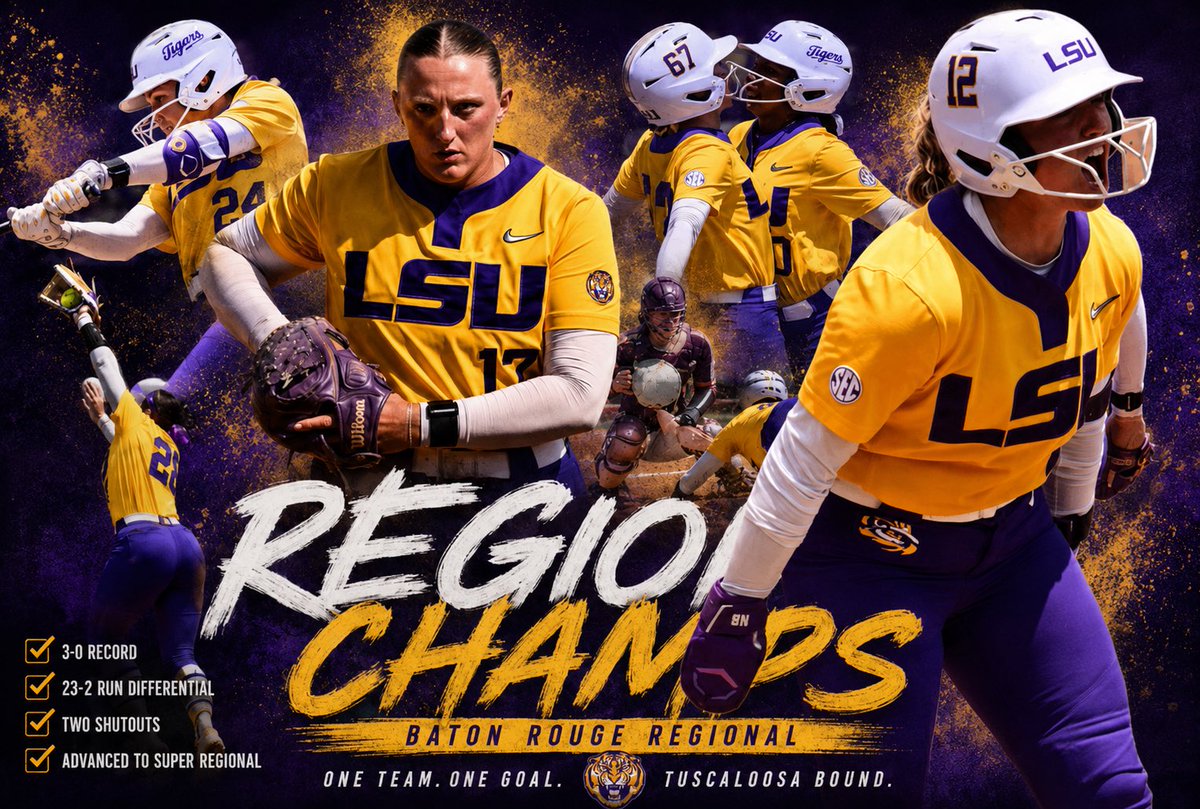 lsu_dailynews's tweet photo. My prediction is LSU in three games and honestly I think the reason is pretty simple.

This is finally starting to look like the lineup many expected LSU to have all season.

Earlier in the year, LSU felt too dependent on the top of the order. Maci Bergeron was battling through injury, Tori Edwards went through cold stretches, and innings would sometimes disappear once teams got through the first few hitters.

That’s not what this offense looks like anymore.

Bergeron suddenly looks healthy again and that completely changes the identity of LSU offensively. Then you add in Kylee Edwards swinging it at an elite level, Char Lorenz constantly getting on base, Sierra Daniel producing quality at bats, Tori heating back up, and Alix Franklin becoming one of the hottest and most fearless players on the roster.

Franklin feels like a huge X factor in this matchup. The power is showing up. The confidence is showing up. The defensive playmaking is showing up.

Then there’s Paytn Monticelli.

Six straight wins with a 0.50 ERA over her last 28 innings is not a fluke. She’s pitching with real confidence right now and LSU suddenly has multiple options in the circle throwing well at the same time.

That’s why I lean LSU in three.

Not because Alabama isn’t dangerous at home. They absolutely are. But LSU is healthier, deeper, and playing its best softball at exactly the right time.