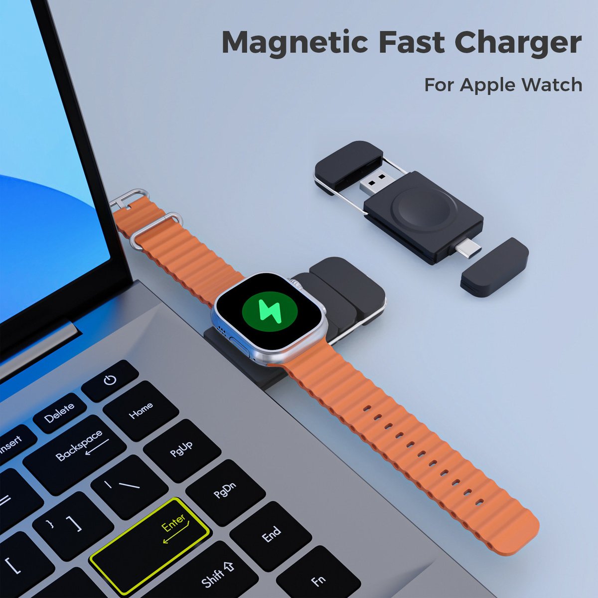 Kingzytech1's tweet photo. 🔋 Never run out of power again! ⌚

This Magnetic Fast Charger for Apple Watch delivers quick and convenient charging wherever you go. Compact pocket-size design with USB &amp; Type-C support — plug in and power up instantly.

Perfect for travel, office, or daily use ⚡

#AppleWatch https://t.co/s98WxZOosB