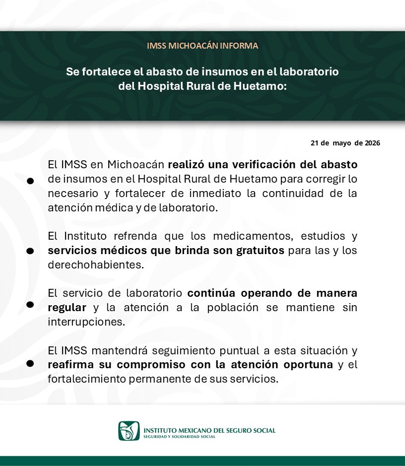 IMSS Michoacán tweet media