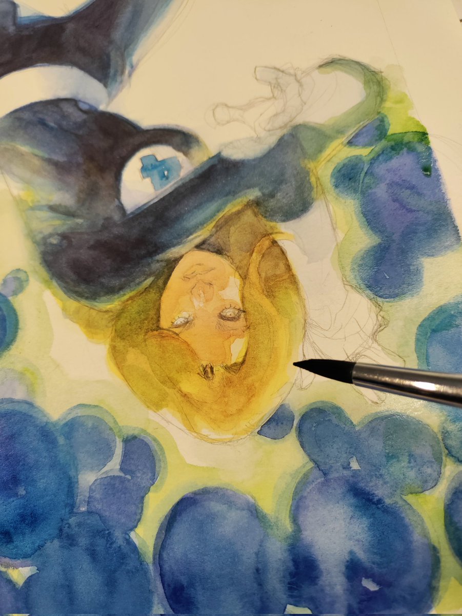 UkoSmith's tweet photo. That Cosmic krackle! Today's daily 9x12 SOLD #art #watercolor #invisiblewoman #fantasticfour #jackkirby #kirbycrackle #originalart #marvel #traditionalart #suestorm https://t.co/32i8X4h5Te