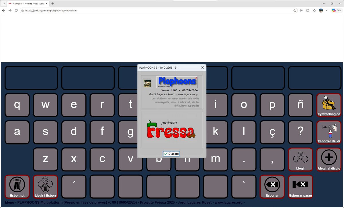 totipm's tweet photo. Projecte Fressa. Plaphoons Multiplatform.
#SAAC per a qualsevol dispositiu.
Cada dia noves millores🙂
https://t.co/sbEi60vldG🧐🤔 https://t.co/Hbf20zQ1pR