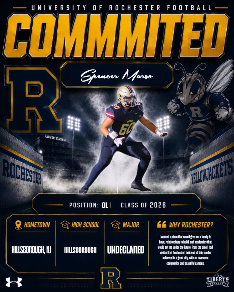 UofRFootball's tweet photo. Welcome to the #ROCFam!
@spencer_marso1 - NJ
@AdityaNaut55007 - CA
@erictnick15 - MA
@Dillonnnunes - NJ
Sebastian Reidmiller - NY
@CollinR2026 - MI
@Ricky_Rinaldi21 - NY https://t.co/2l26pjYa5S