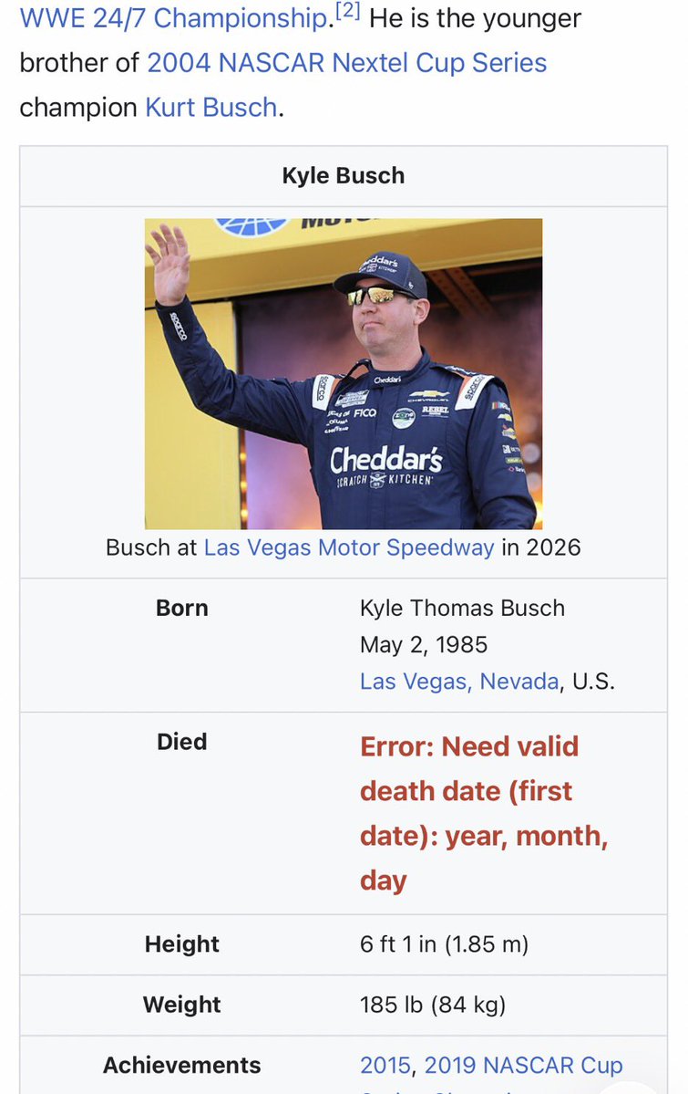 davidpowersIII's tweet photo. @Wikipedia is not handling the news well. https://t.co/4kVvt34Wua