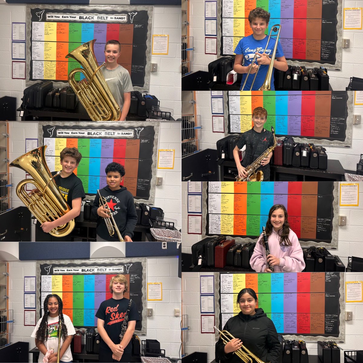 HBMSBand's tweet photo. So many band black belts, so little time! https://t.co/AV1PzZS8LU