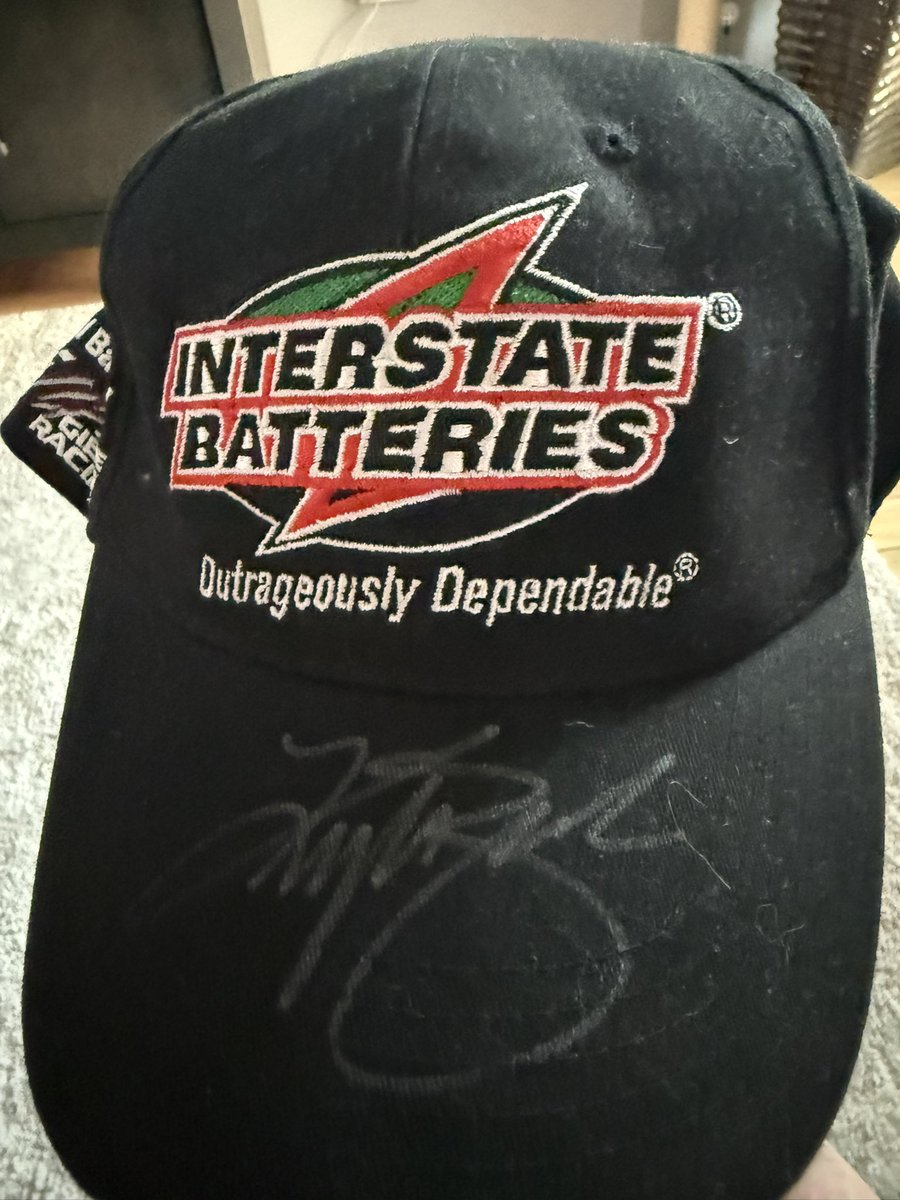 JustJayJax's tweet photo. I can’t believe he is gone I feel horrible for his family. He was my favorite driver. Signed a hat for me year ago. Gone way too soon. #RowdyBush https://t.co/601BO8aGOx