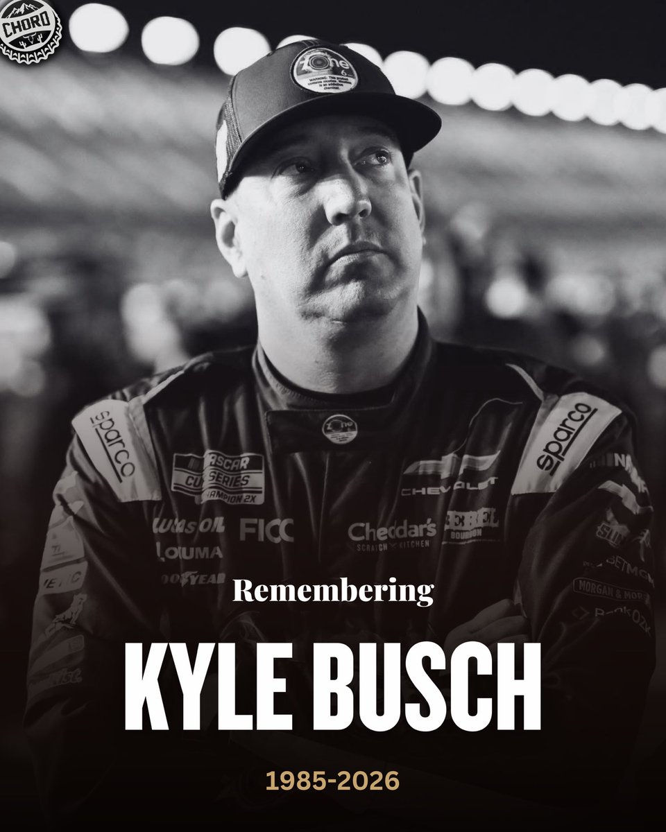 CountryChord's tweet photo. Two time  NASCAR cup series champion Kyle Busch has passed away at the age of 41. This announcement comes just one day after the Busch family released a statement that Kyle was hospitalized with a severe illness. No cause of death has been revealed at this time. https://t.co/UWfBL3hoGA