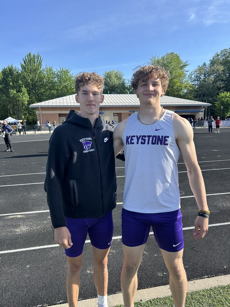 KeystoneTrack's tweet photo. Two more regional qualifiers, this time in the long jump. Congrats to Liam Goran and Emory Fedor!!! https://t.co/5tTEPS8IBj