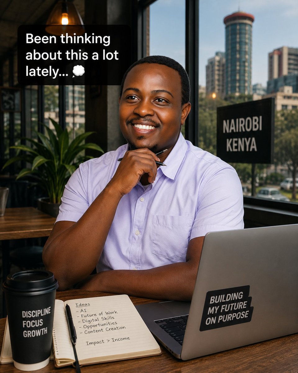 Justkeen98's tweet photo. My friend just lost his data entry job to AI.

A thread on why Kenya needs to wake up to AI. 

The question is:
👉 Are we preparing ourselves for the opportunities it creates?
#AI #FutureOfWork #Kenya #DigitalSkills #CareerGrowth #BrighterMondayKenya https://t.co/bZSQWQCxAO