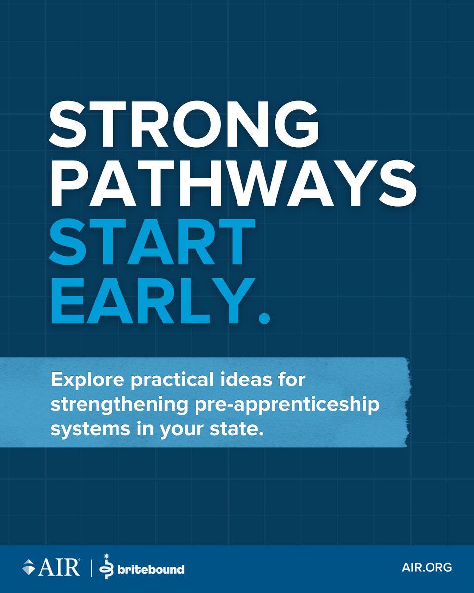 AIRInforms's tweet photo. Pre‑apprenticeship is gaining momentum nationwide. With support from @Britebound, AIR looks at how states are strengthening these pathways: https://t.co/mPzNb3m8xr https://t.co/TucuxEDNUe