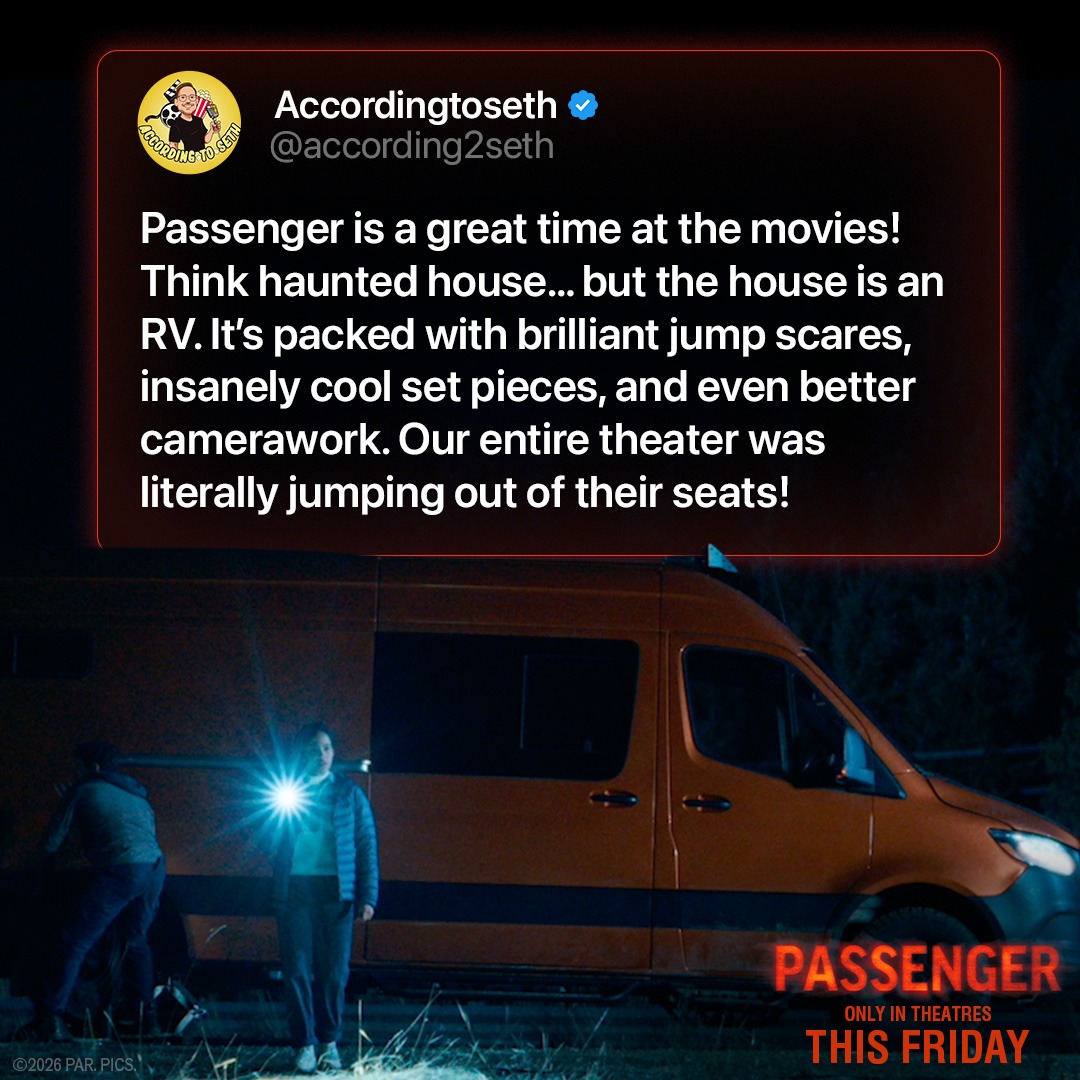 PassengerMovie's tweet photo. Buckle up for a chilling ride. You'll never drive at night the same way again. /// 𖨆 Get tickets for Passenger now - in theatres this Friday.