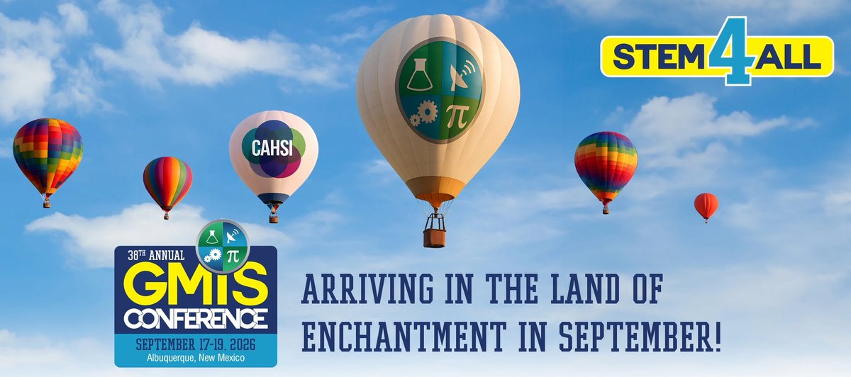 GreatMindsSTEM's tweet photo. 🚨 The 2026 GMiS Conference Website is officially LIVE! 🚨

Get ready for the 38th Annual GMiS Conference taking place September 17–19 in Albuquerque, New Mexico! 🌵🚀

Visit the 2026 GMiS Conference Website NOW for the latest conference information, including:
✨ NEW events and competitions
 🏨Updated hotel and conference logistics
 📅Schedule updates and important conference details
 📝Upcoming registration information

Whether you’re a student, professional, recruiter, sponsor, or returning attendee, the conference website will be your one-stop resource to help you prepare for an exciting 2026 GMiS Conference experience.

We can’t wait to see the STEM community come together once again for networking, professional development, innovation, and opportunity. 💙

🔗 Explore the website today: https://t.co/HmDq0yfWFy
#GMiS #GMiS2026 #STEMConference #FutureSTEMLeaders #STEMCommunity #Engineering #Technology #Innovation
