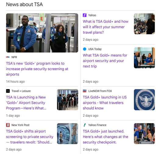 jheckmanWFED's tweet photo. Seeing a lot of BREAKING news alerts this afternoon on TSA rolling out its new 'Gold+' program. Which is interesting because @jdoubledayWFED broke the story like a month ago https://t.co/rTWOFVB1Wk