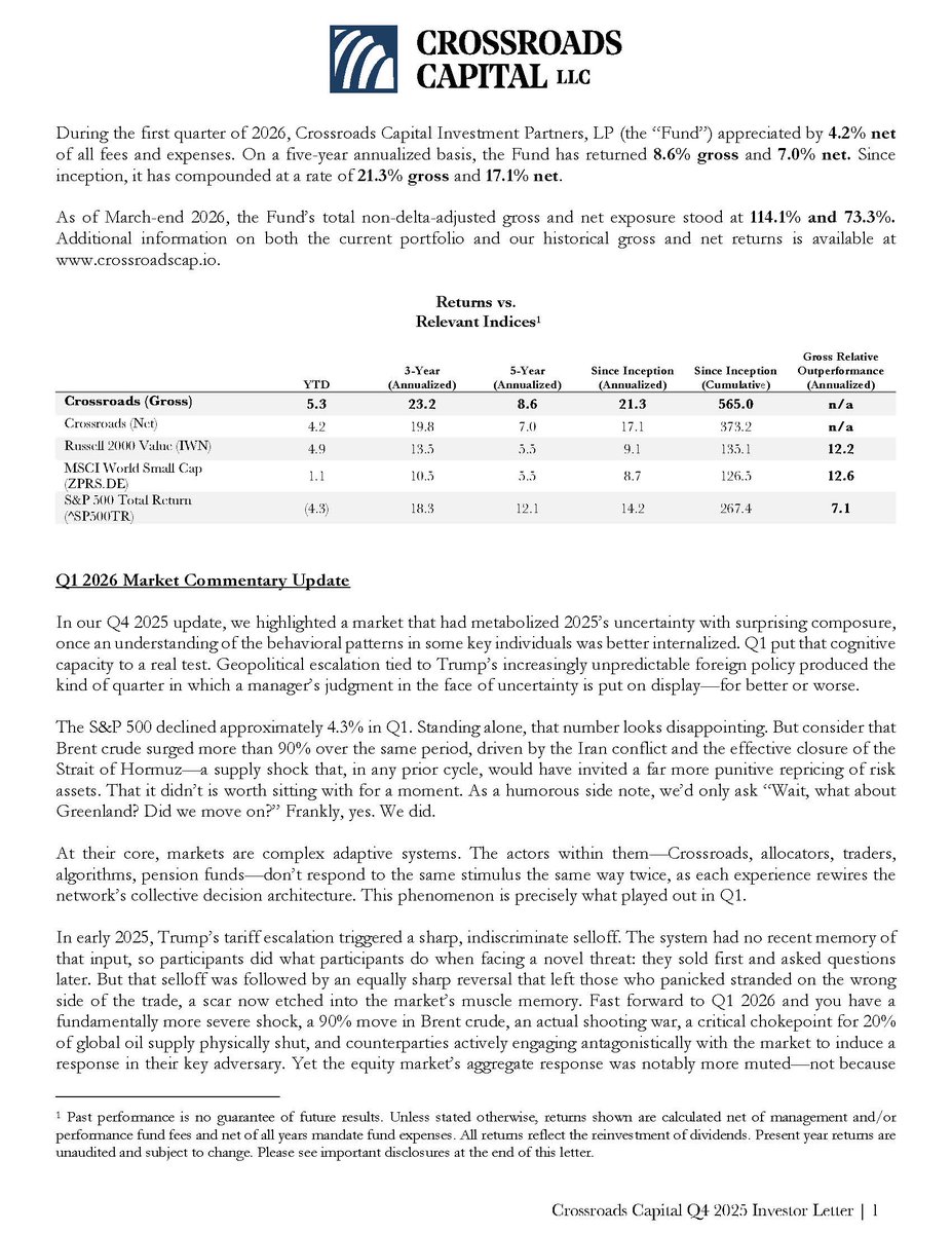 Crossroads Capital tweet media