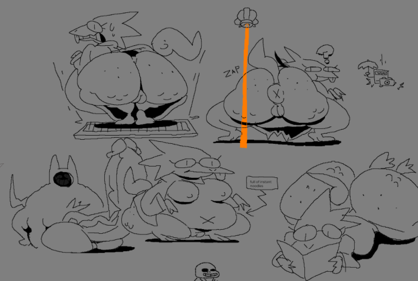 superiorfoxda's tweet photo. alphys doodles https://t.co/cnmDe4diob