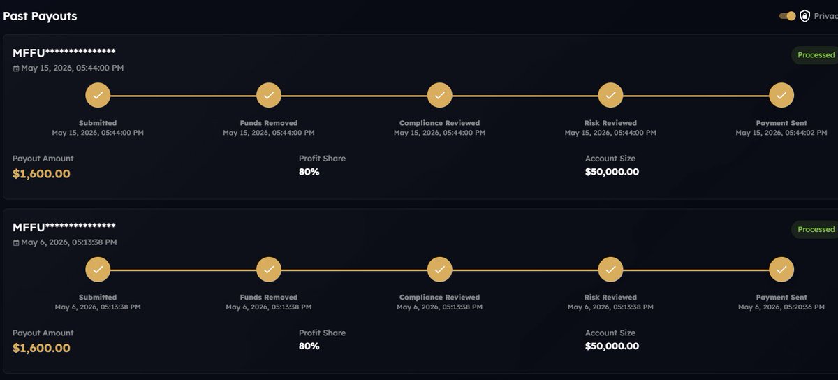 sladq_'s tweet photo. 3rd payout request loading on the Builder Plan with @MyFundedFutures 

Nothing flashy, just staying disciplined, managing the red days, and letting the process play out. These payouts hit different when you know you earned them the boring way.

Lets get to a live account 😎 https://t.co/SM2KV3WtIu