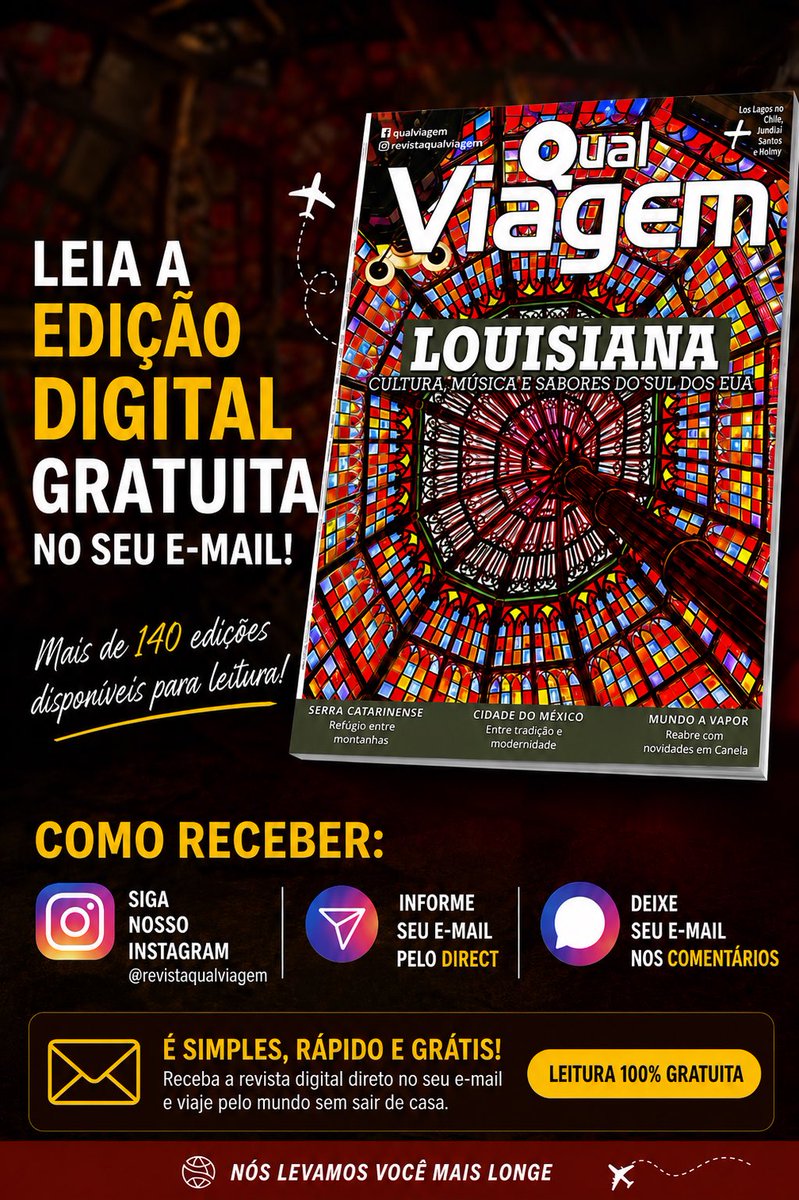 Qualviagem's tweet photo. Já saiu a nova edição da Revista Qual Viagem . Você não paga nada para acessar a edição digital … basta seguir as orientações do post . https://t.co/mv3f2s88nF
