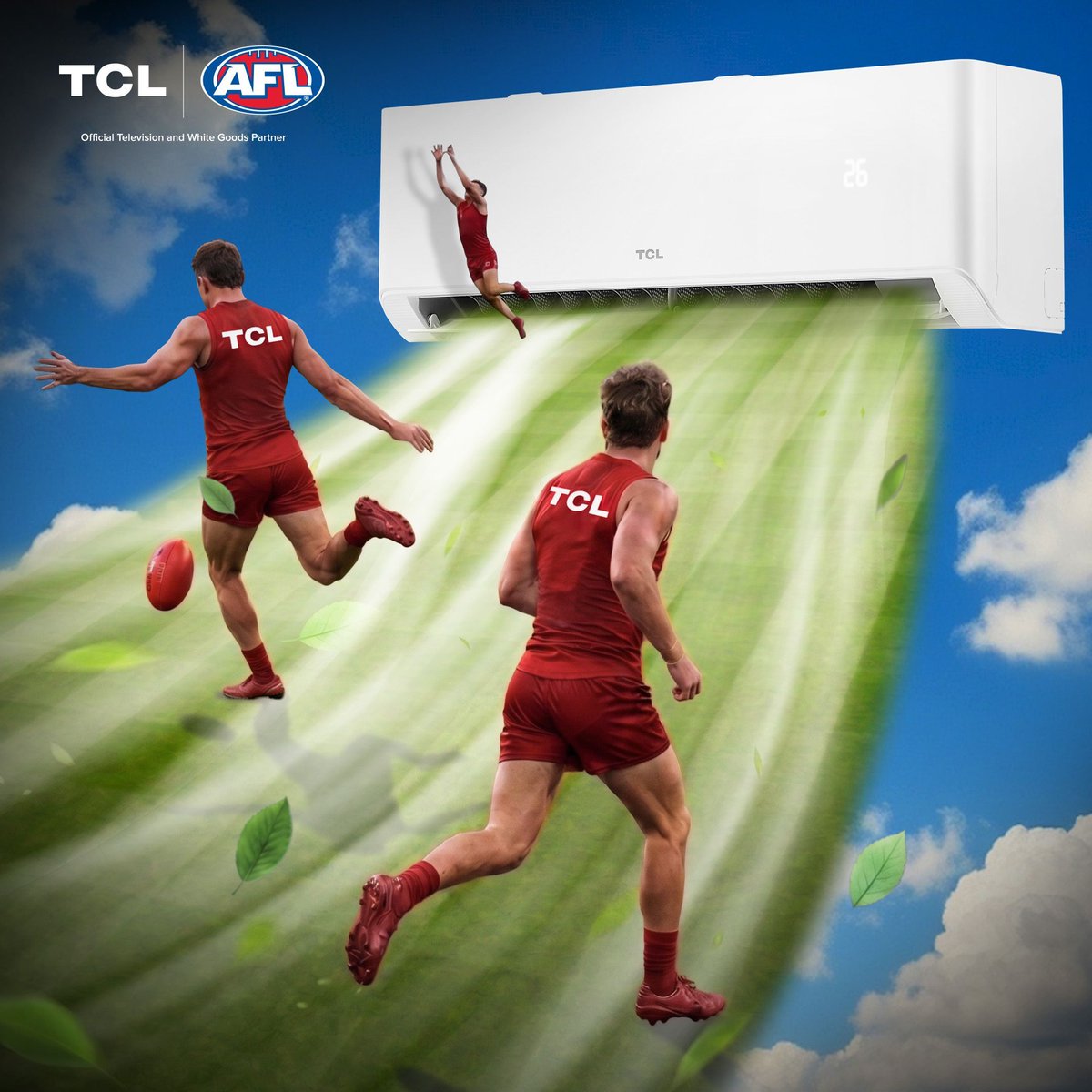 AUTCL's tweet photo. Cosy comfort, made easy with the TCL BreezeIN Air Conditioner. 🧣 

Now, if only watching your team attempt a last-quarter comeback was a breeze, too. 😏

#TCL #AirCon #AFL. https://t.co/ASfQFXeWWd