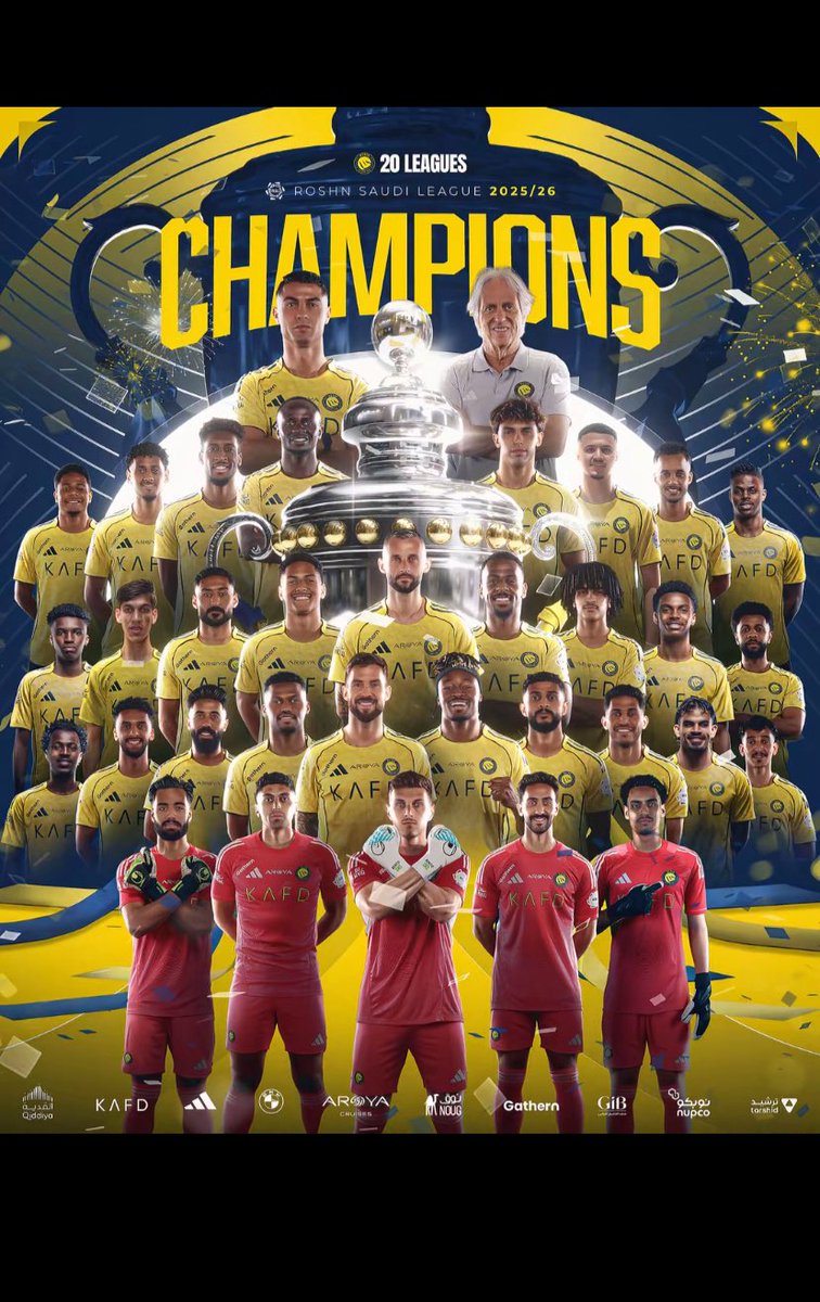 aid__86's tweet photo. ألف مبروك للأمة النصراوية بطولة الدوري بكل جدارة واستحقاق 🏆💛💙
 #النصر_ضمك https://t.co/TUjk0pWFNg