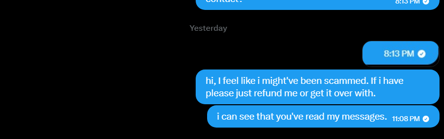 DailyDelin's tweet photo. I suggest you all unfollow this account. IMMEDIATELY. They've just scammed me out of $40 and refuse to contact me. https://t.co/MF7094SGYz