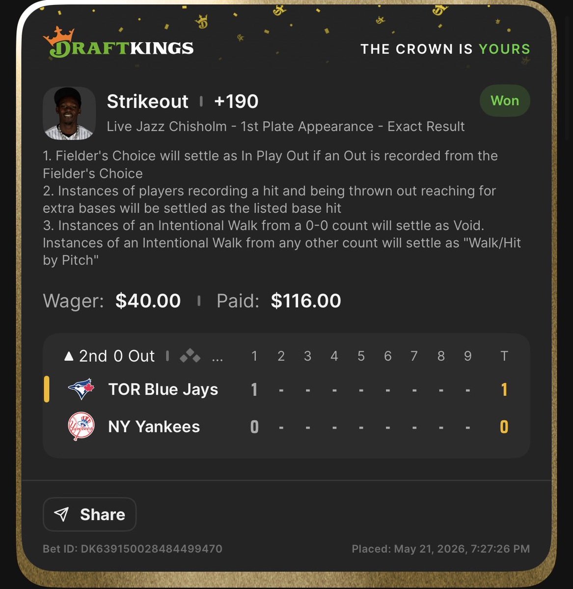 wageski's tweet photo. Jazz always comes through, he’s so good at striking out 🥳🥳 https://t.co/Qa9vZEmHhr