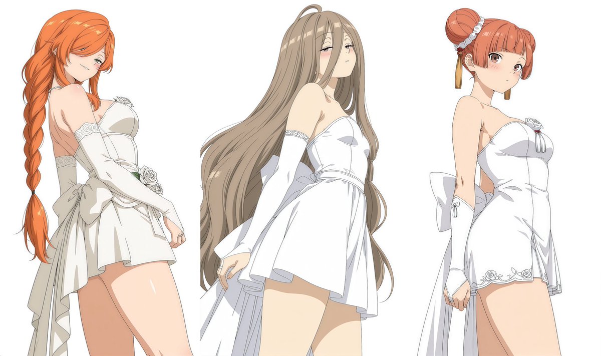 Dorozzz2's tweet photo. Sousou no frieren Wedding Dress collection ❤️

Pick one group https://t.co/gn3KuaxXAG