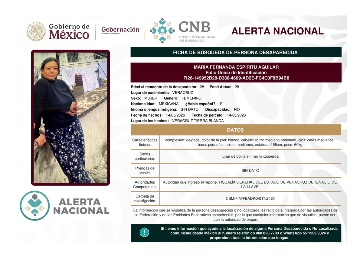 Comisión Nal. de Búsqueda Mx tweet media