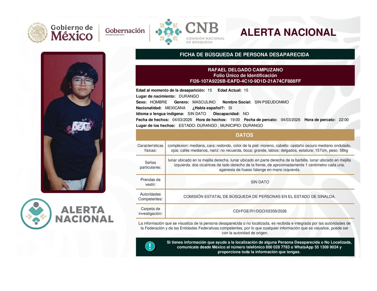Comisión Nal. de Búsqueda Mx tweet media