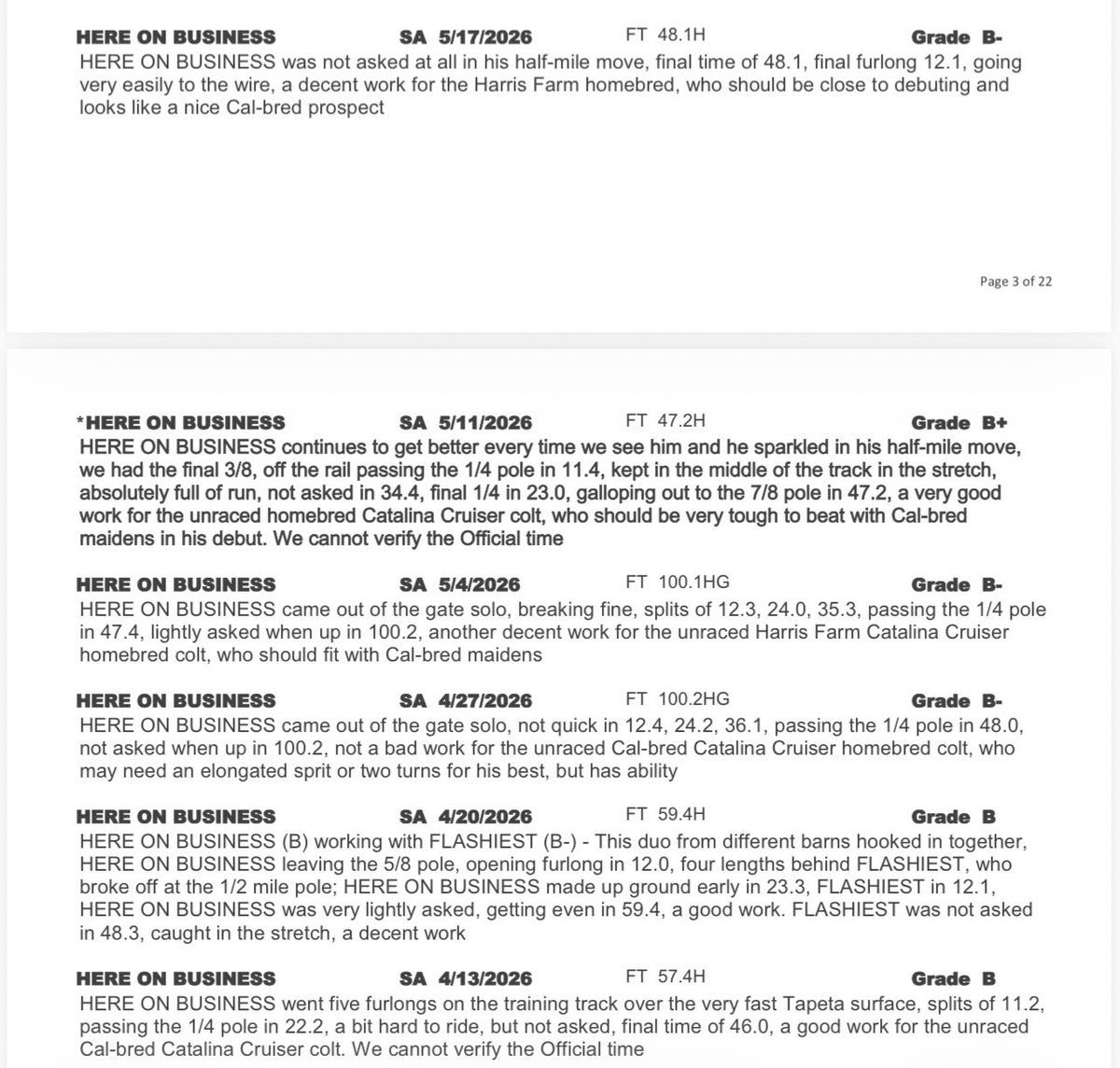 SoCalWorkouts's tweet photo. Starting a four day week at @santaanitapark, race 2 offers value as we like BOTH Harris Farm entrants, HERE ON BUSINESS and VAN GOGH STYLE in an exacta box. ‘BUSINESS has worked very well up to his debut, ‘STYLE should do better on dirt, look for both to run well. @TheMichelleYu https://t.co/RvlcyAXmls