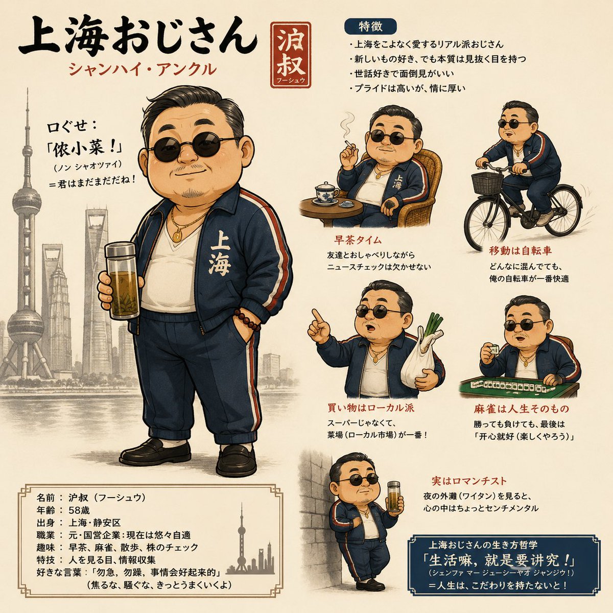 biribirisplash's tweet photo. 上海おじさんをキャラクターにしました。 https://t.co/o5P2i7xuOv