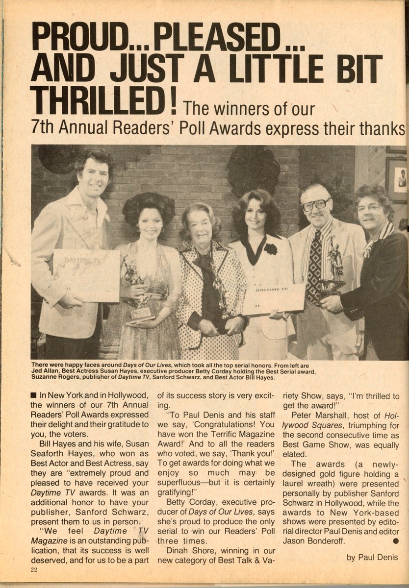 daysofjarlena's tweet photo. Susan &amp; Bill Hayes at the 7th annual Daytime TV Readers Awards https://t.co/kOU0H6Hnan