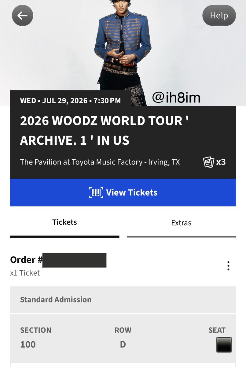ih8im's tweet photo. wts woodz archive 1 tour in irving tx 7/29

1 ticket sec 100 row d face value $247

please dm or reply to post :) https://t.co/KdjVwmtYqd