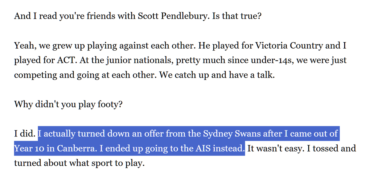 MichaelDiFab's tweet photo. It gets wilder when you consider that in 2004, Patty Mills was an *Aussie rules* U15 national champs best and fairest and All Australian. He told mX (RIP 🪦) in 2011 that he had turned down the Swans before joining the AIS. https://t.co/xF6glrzEkN