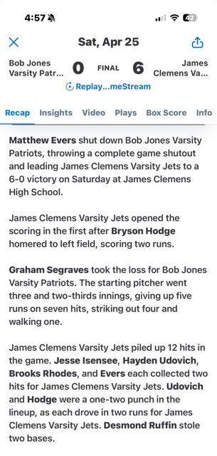 Bryson44hodge's tweet photo. Area 8, 7A HS ⚾️ Championship Series 
 James Clemens vs Bob Jones High
@rvaughnBAMA @3strikes_AU @AggieBaseball @EarleyMichael @SkylarTMeade @TroyTrojansBSB @BieserSteve @Tpack5 @CoachMossUAB @KSchnall9 @ericdubose28 @SheltonStateBB @DustyHart @BlinnBaseball @CoachPRAChniak @UNABaseball @FSUBaseball @CoachMegahee @posethehose @BVanderglas @SouthAlabamaBSB @VandyBoys @TimCorbin @browntown_vandy @TexasBaseball @CoachJJ_36 @BearkatsBSB @UHCougarBB @LSUbaseball @Vol_Baseball @SamfordBaseball @WKU_Baseball @UAB_Baseball @AustinPeayBSB @UKBaseball