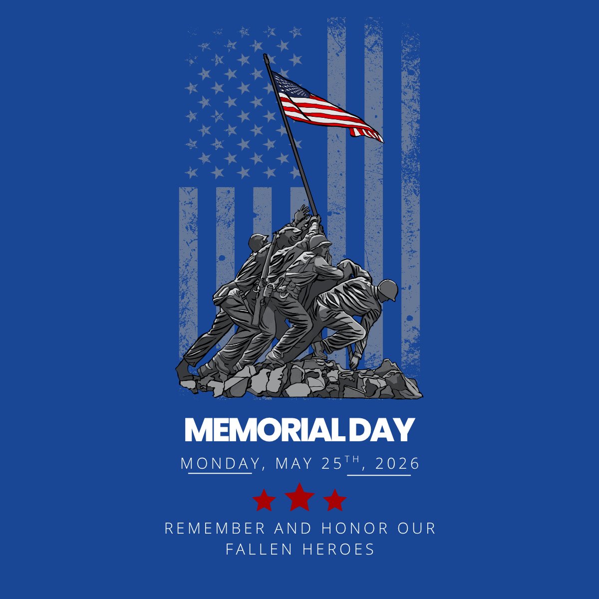 denny_earley's tweet photo. Heading into Memorial Day, we pause to remember and to honor the brave men and women who made the ultimate sacrifice for our country. Thank you to all of our lost heroes who bravely served our country, and to the families who carry their legacy forward.

We will be closed on Monday in honor and remembrance of our lost heroes. #MemorialDay