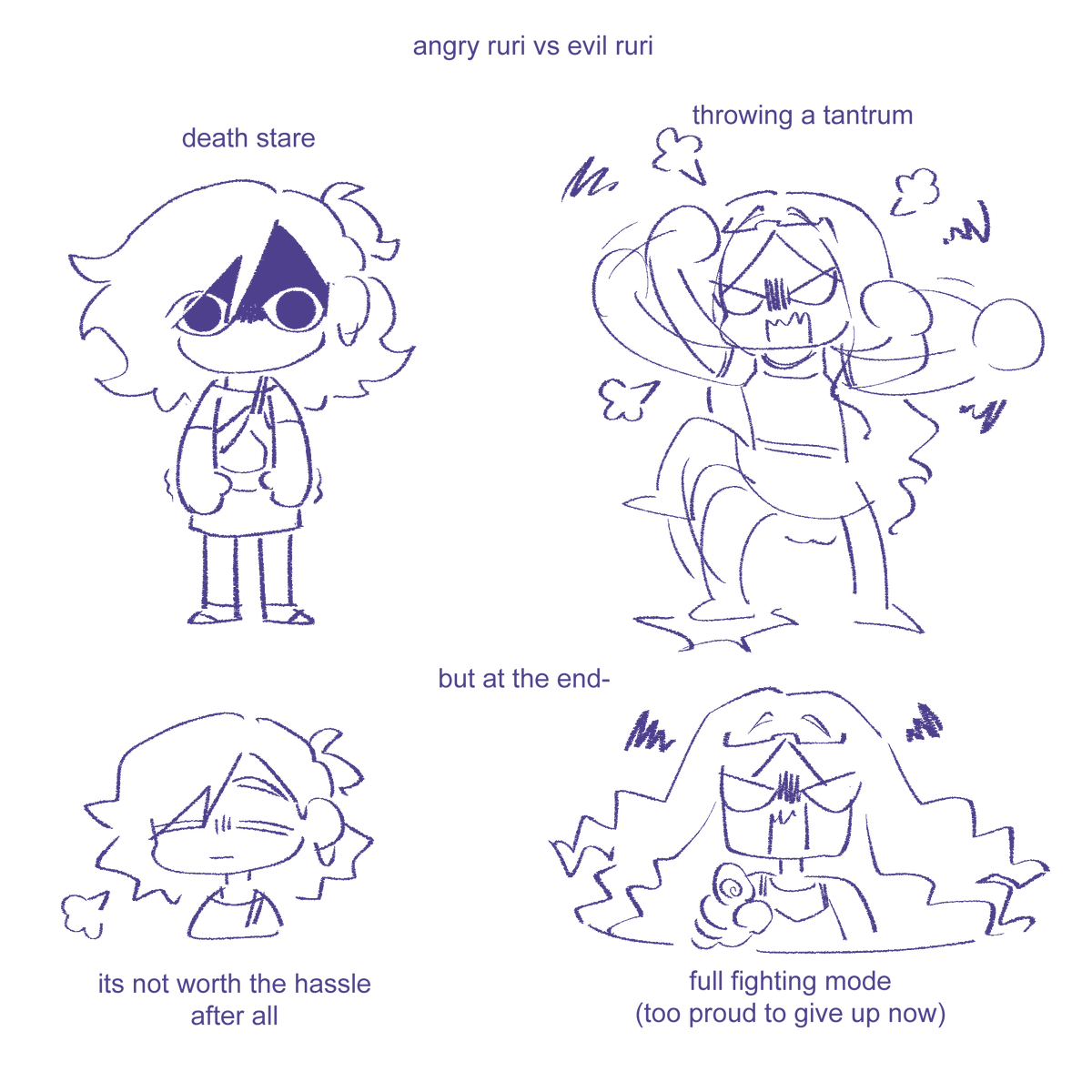 Rui_ChanChan's tweet photo. ruri and stuff doodles ive been doing the latest nights #keyframesVN https://t.co/zNJPMIlboS