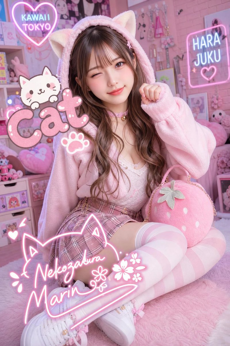 おつかれさまりん🌸🐈✨✨✨ おはようございます💕🌸🫶💖 ピンクの猫